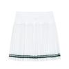 Anta Tennis Series Color Block Mid Waist Comfortable Breathable Pleated Casual Skirt Women skirts Paper-White 162433206-4