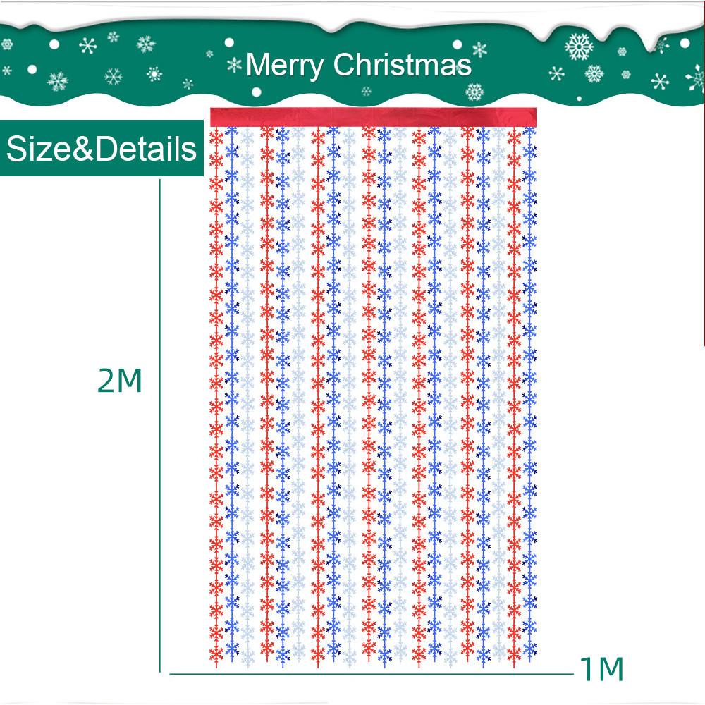 Holiday Festive Snowflake Rain Curtain Decoration In Stylish Colors For Christmas Parties