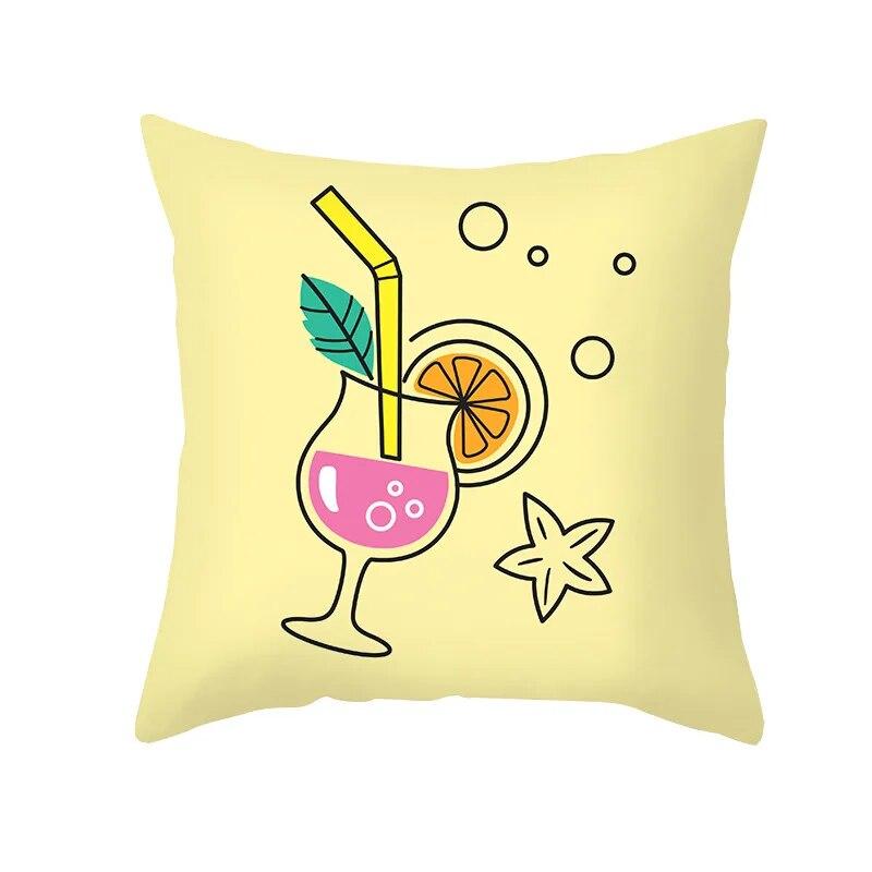 Cartoon Fruit Pillowcase Office Cushion Cover Living Room