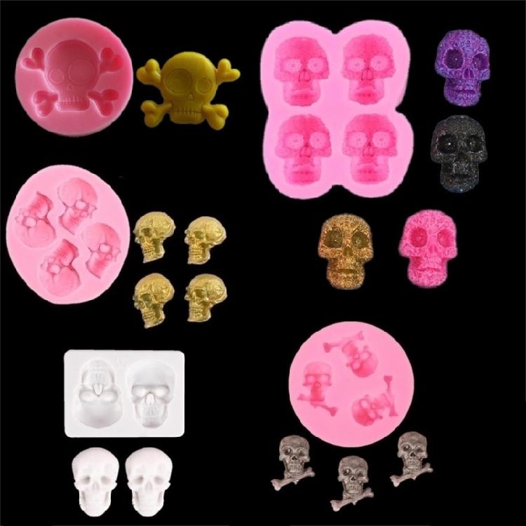 Silicone Baking Molds Detailed Skull Shaped Cake Moulds DIY Chocolate Mould