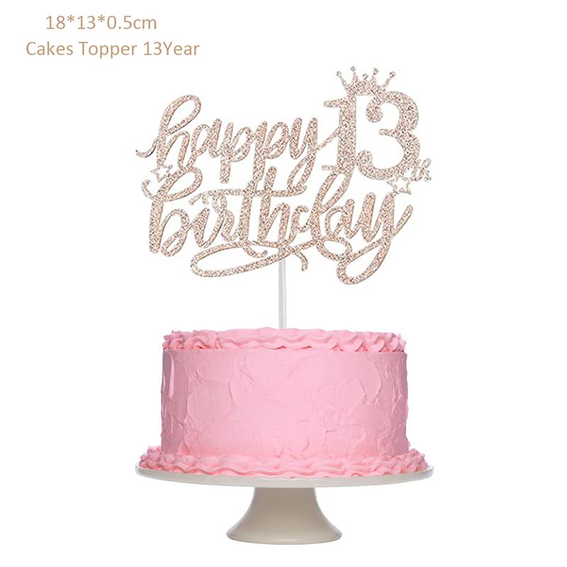 Alles Gute zum Geburtstag Kuchen Dekoration 13 16 18 21 30 40 50 60 70 Jahre Geburtstag Kuchen Topper Erwachsene Party Backen Dessert Dekor liefert