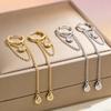 925 Sterling Silver Vintage Earrings For Women Trendy Simple Zircon Chain Earring Jewelry Prevent Allergy Party Accessories Gift
