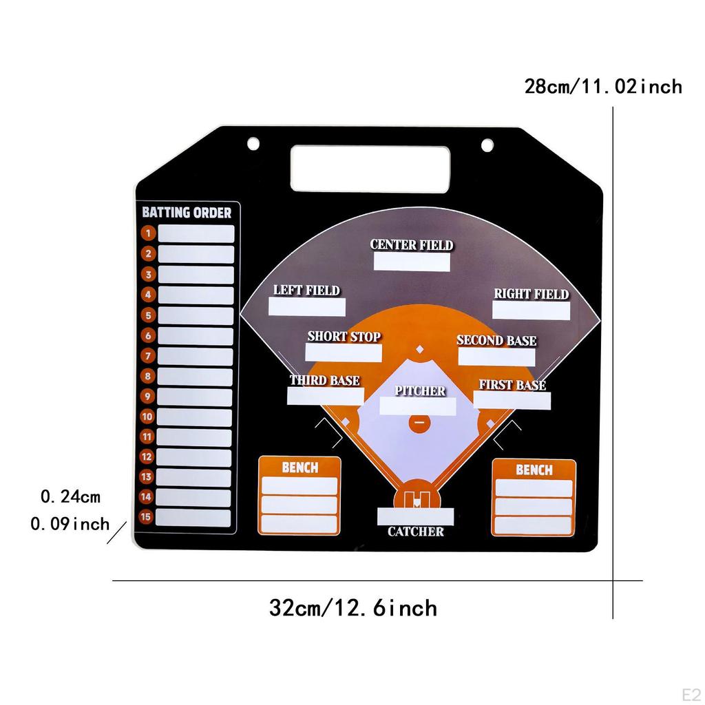 Baseball Coaching Board Coaches Clipboard 30 Strips Referee Training Equipment Playbook Guidance