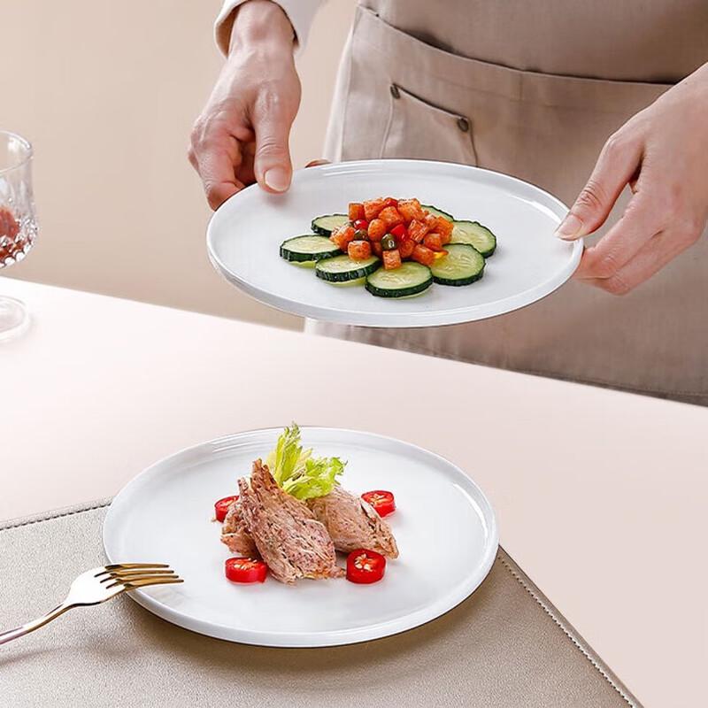 Sky Top Pure White Bone China Flat Plate
