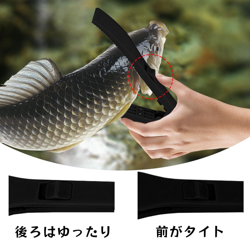 Split Ring Pliers, Crocodile Grip Fish Grabber with Carabiner, Split Ring Opener Ring Pliers for Fishing