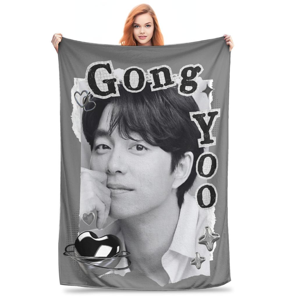 Gong Yoo Kpop Blanket Plush Awesome Warm Throw Blanket for Bedding Lounge Autumn/Winter,