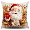 Soft Fabric Christmas Pillow Cover Square Sofa Pillow Case New Holiday Throw Cushion  Home Decor