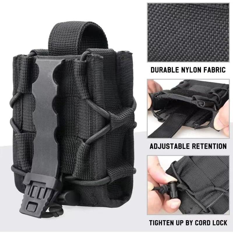 Molle Handcuffs Pouch Shackles Holder Case Universal Handcuffs Holster Quick Release Standard Chain Cuffs for Vest
