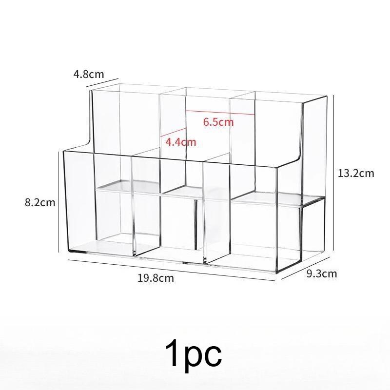 

1pc Transparent Beverage Bag Storage Box,Heavy-Duty Space-Saving Vertical Storage Bin with Top Access Door and Bottom Tray