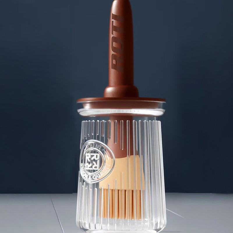 Silicone Heat Resistant Oil Brush with Bottle BBQ Grill Oil Brush Heat Resistant Baking Pastry Oil Brushes Oil Dispenser