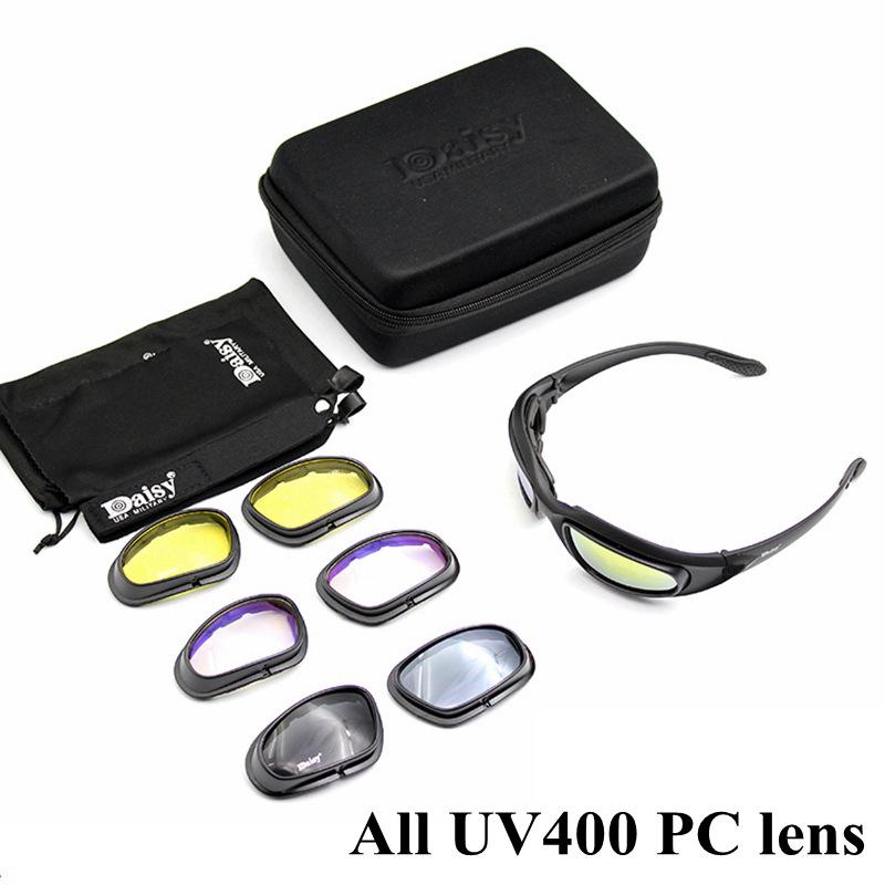 For Daisy Tactical Polarized Glasses Outdoor Sport Goggles Sunglasses with 4 Lens Original Box Men Shooting Hiking Eyewear Gafas