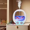 4 In 1 Anti Gravity Air Humidifier Fish Tank Cool Mist Humidifier 700ml Aroma Diffuser with Multicolor LED Light for Home Office