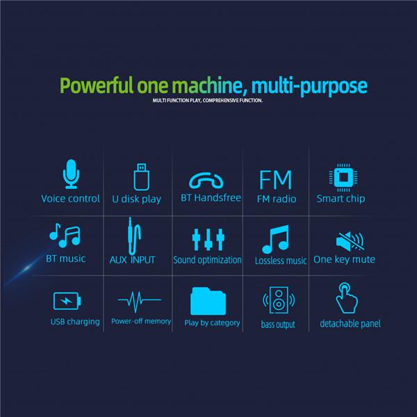 Universal Bluetooth car MP3 player card machine voice control