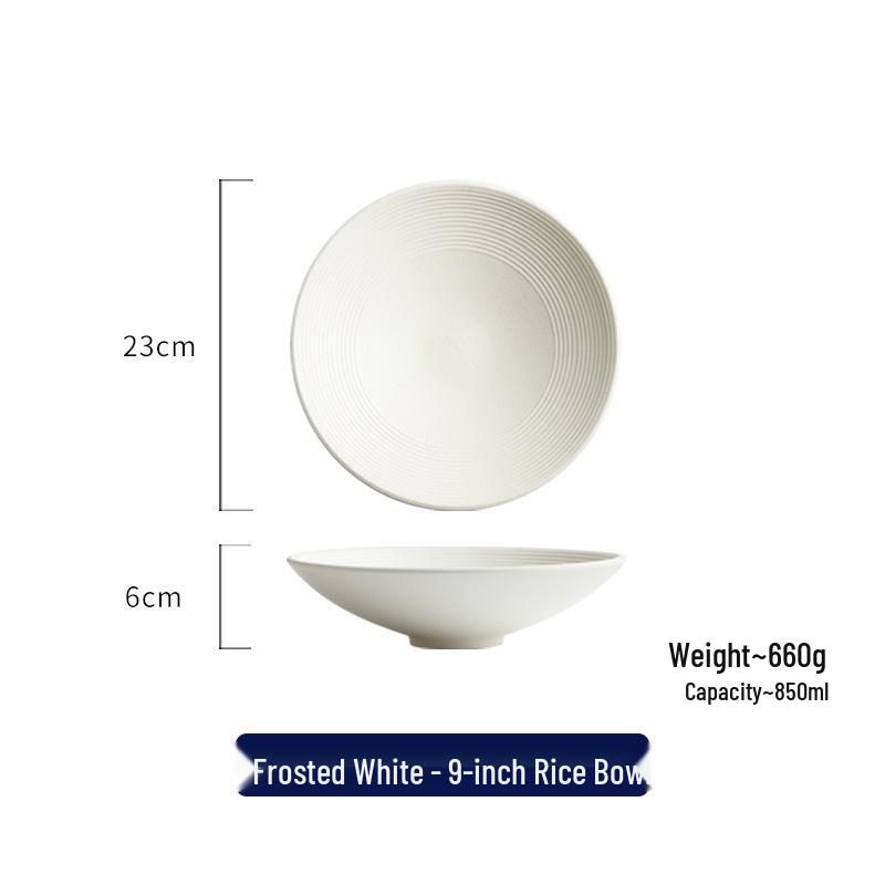 High-End Ceramic Conical Hat Bowl - Luxury Salad, Soup, Ramen Plate for Home & Restaurant