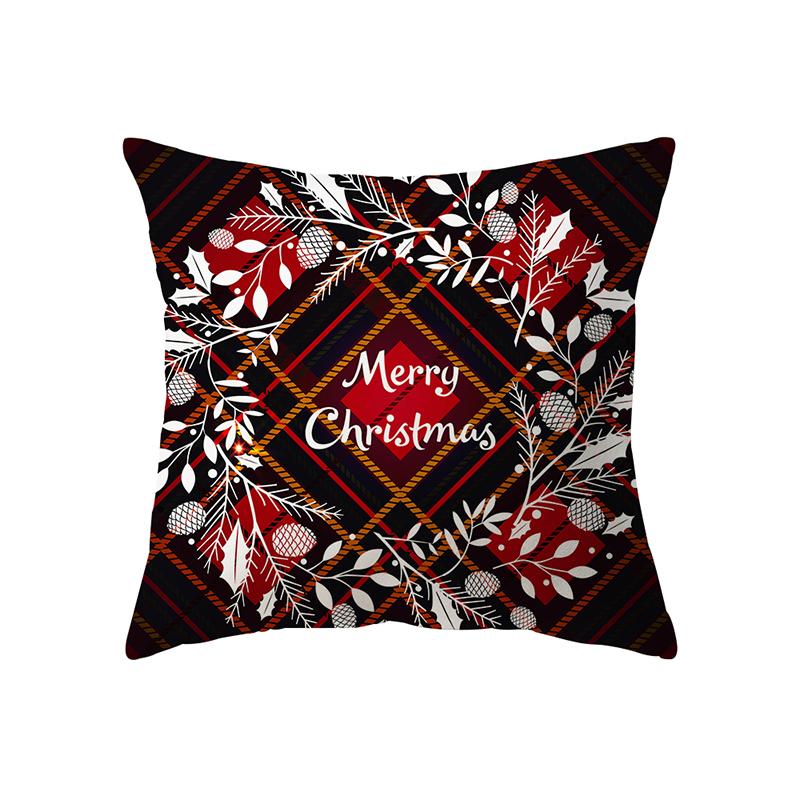 Christmas Theme Snowflake Print Pattern Cushion Cover Home Living Room Sofa Decoration Pillow Pillow Cover