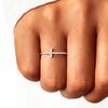 Stilig Retro Korsring, Punk Frigid Ring, Enkeltrads Tynn Ring Pekefingerring