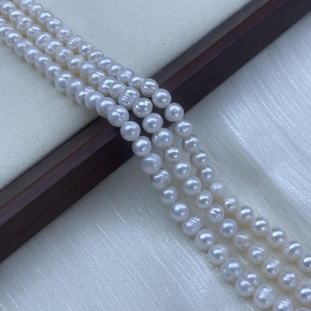 

Белый жемчуг Панч 7-8 мм для изготовления ювелирных изделий, ожерелья, браслета, серег, аксессуар для DIY 7-8mm белый