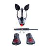Dog Display Leather Bondage Kit Adjustable Choker Restrain Hand Foot Games Harness for Men Women Couples Game Sex Toys Set