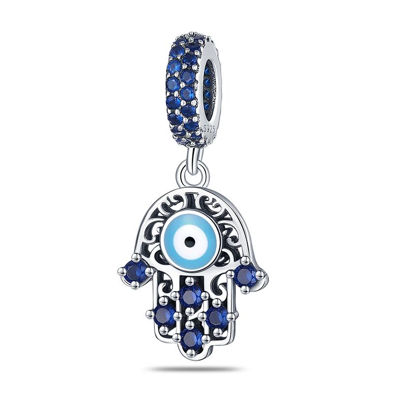 Newcopper Sparkling Zircon Devil'S Eye Horus' Eye Best Wishes Lucky Charms Beads Fit Pan Original Bracelets Diy Jewelry