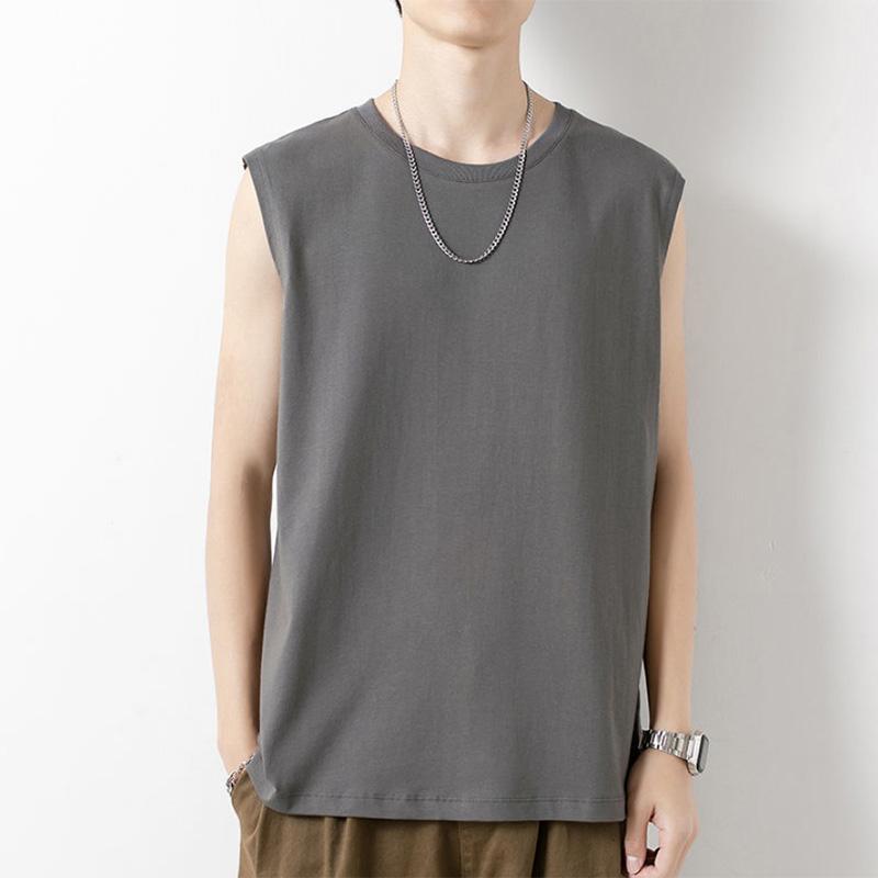 Men's Vest Wear Thin Sleeveless Men's Training Running Sports Quick-drying Breathable Waistcoat Loose Solid Color Men's Vest