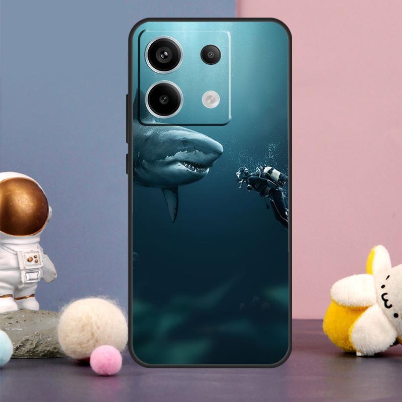 

Shark and Killer Whale Case For Xiaomi Redmi Note 14 13 9 10 11 12 15 Pro Plus Redmi 15 15C 14C 10C 12C 13C Cover Redmi 13 4G