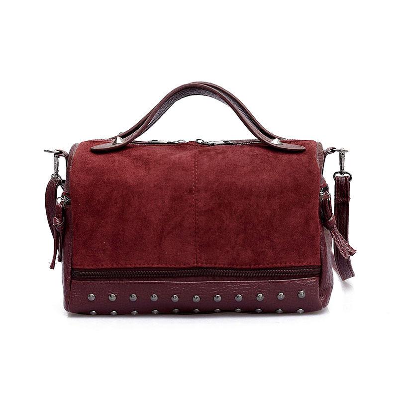 

Женская сумка осень-зима PU ведро заклепки винтажные пэчворк большой емкости сумки через плечо сумки женские сумки-мессенджеры