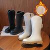 2025 Girls' Velvet-Lined Riding Boots – Warm, Knee-High Boots for Autumn/Winter