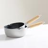 Pearl Metal Yukihira Saucepan (Snow Pot), 20cm, IH Compatible, Marble Finish, Anodized Aluminum, HB-6542