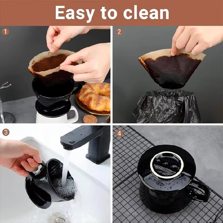 Ceramic Coffee Dripper Pouring Over Filter Funnel Cup Even Extraction Perfect For Coffee Enthusiasts