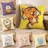 Fantasy Cartoon Colorful Animal Patterns Pillow Case Double-Sided Plush Sofa Cushion Covers Organic Breathable Invisible Zipper