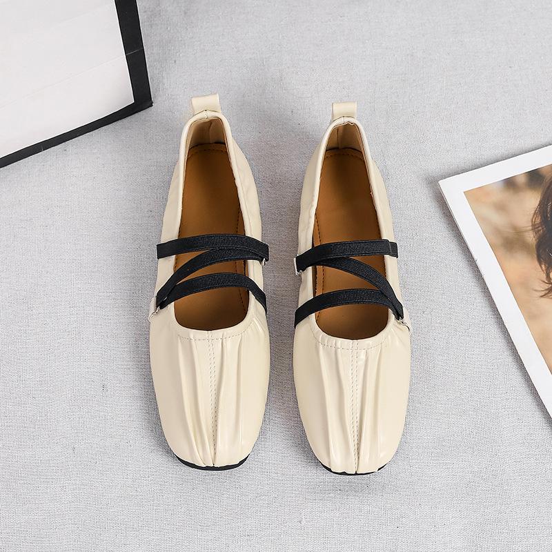 

Модные балетки Удобная женская обувь Одинарная обувь Женские лоферы Весенние новые модели Не устают ноги Плоские кожаные туфли Мэри Джейн 41 абрикосовый