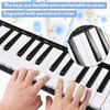 37 Keys Melodica Instrument Melodica Air Piano Keyboard with 2 Soft Blow Pipe 2 Blowing Nozzles Melodica Wind
