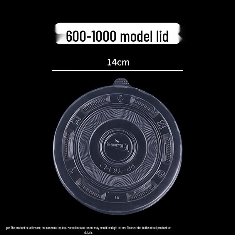 

Chulu Disposable Round Transparent Food Containers with Lids, 50-Pack