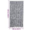 VidaXL Rideau Anti-mouches, Store Anti-insectes avec Crochet, Rideau de Porte Longueur et Largeur Réglables, Argenté 100x230 377380