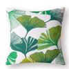 Bedroom Living Room Sofa Home Decor Cushion Cover Green White Geometric Pattern Petal Pillowcase