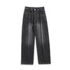 Pure Black Straight Jeans Men's Versatile Slim and Handsome Slim Pants
