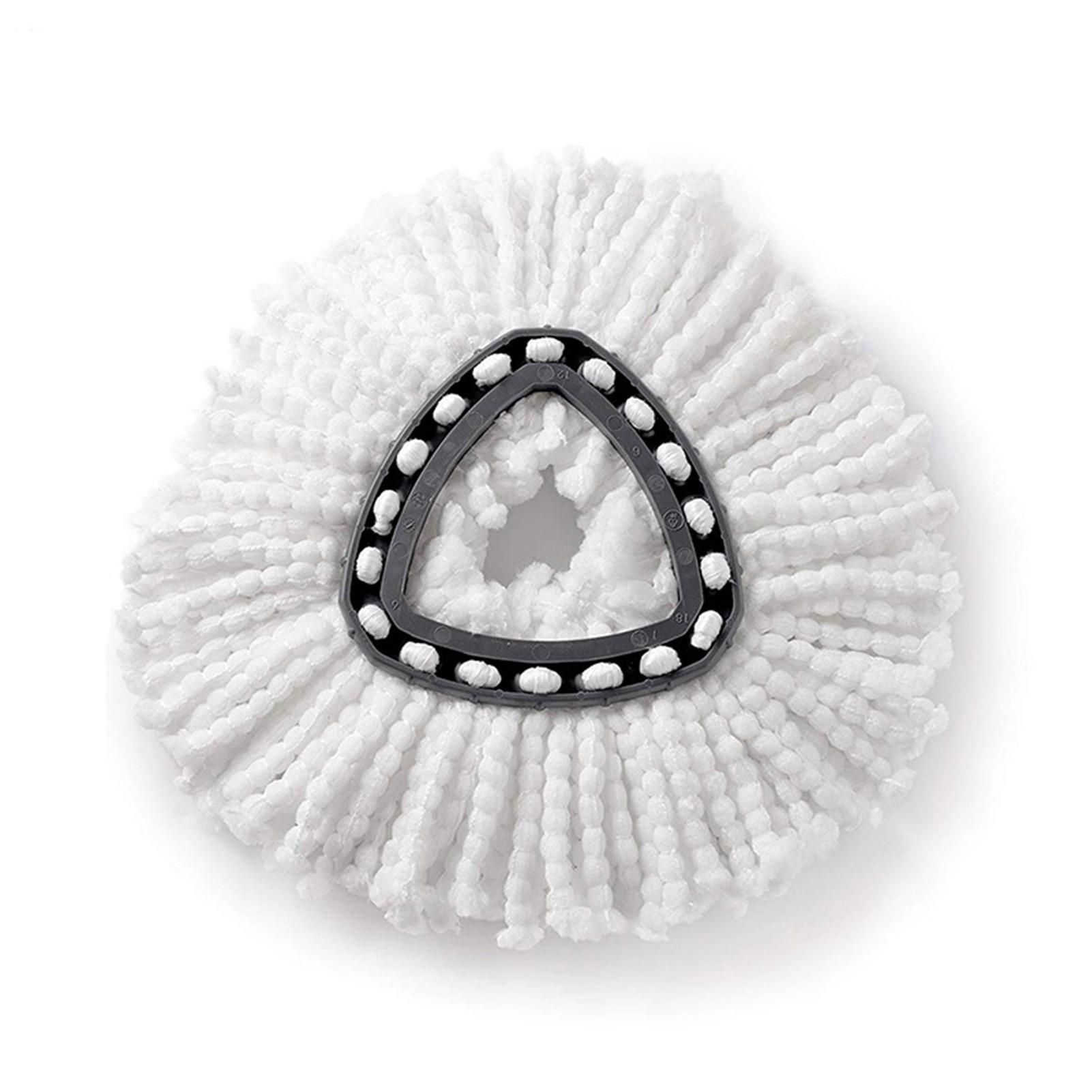 

SpinMop Pole Handle Head Replacement For Floor Mop 360 No Foot Pedal Version Cleaning Scraper For Home Office(Only Mop Head ) білий