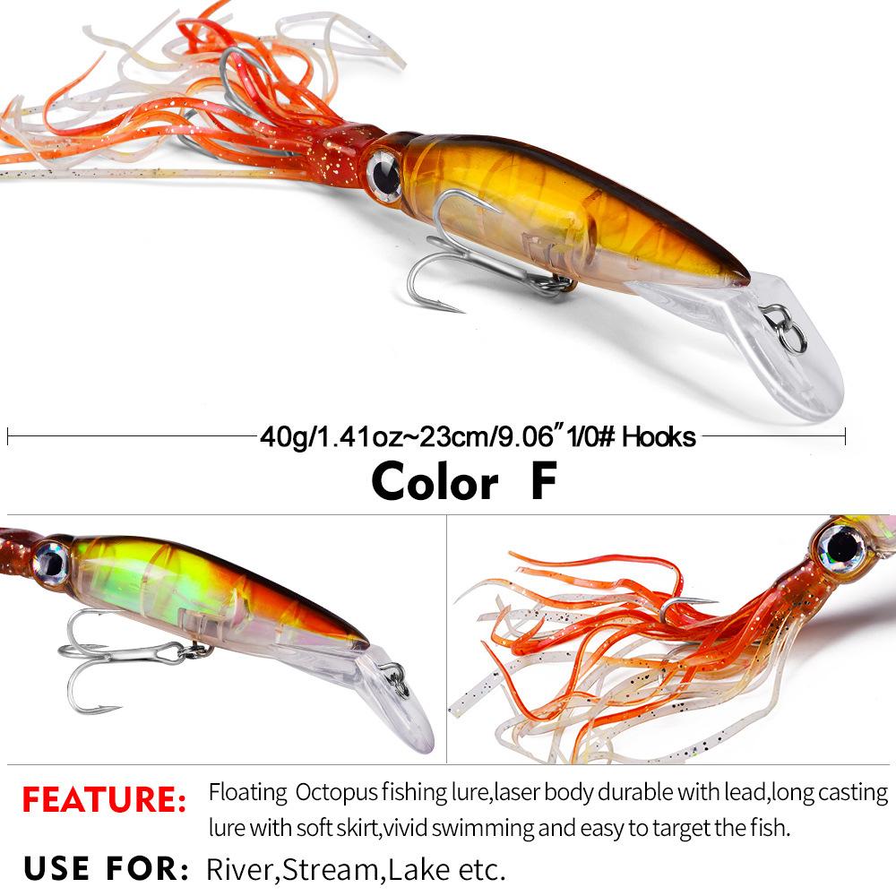 

14 см приманка пластиковая приманка с усами кальмара твердая приманка 40 г морская приманка