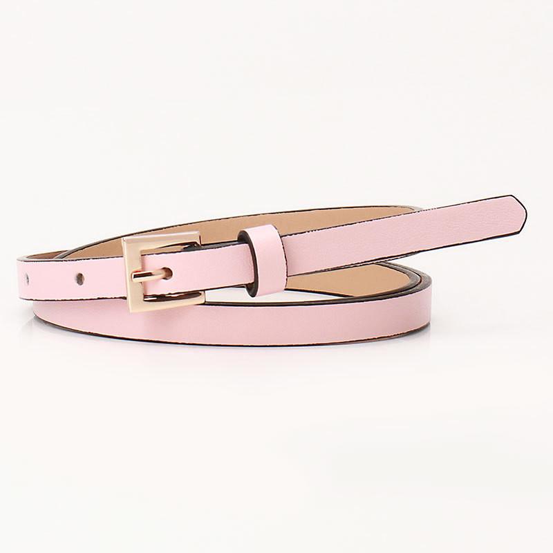 Fashion Minimalist Small Square Buckle Belt For Women With Alloy Pin Closure For Dress And Coat Accessory