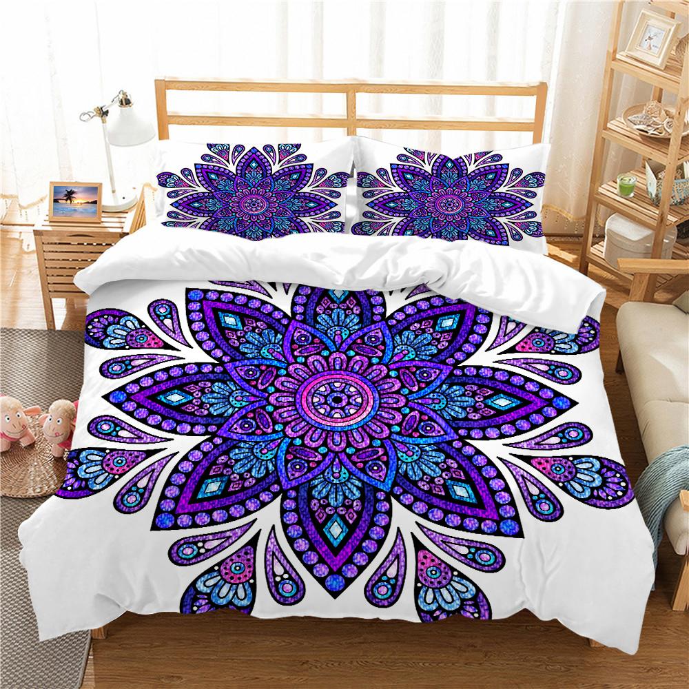 Set de lenjerie de pat boemă pentru casă Husă de pilota Husă de pernă Set de lenjerie de pat pentru dormitor UE de dimensiune întreagă Pat simplu/dublu Decor pentru casă