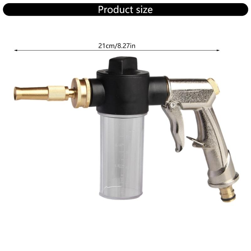 Garden Hose Nozzle High Pressure Foam Guns with 3.5oz Soap Dispenser for Car Washing Backyard Plant Watering Supply