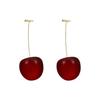 Red Cherry Cherry Earrings Sweet Temperament Versatile Personality Design Earrings