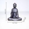 Retro Iron Buddha Statue Indoor Outdoor Zen Decorative Sculptures Simple Home Living Room Tea Room Desktop Meditation Ornament