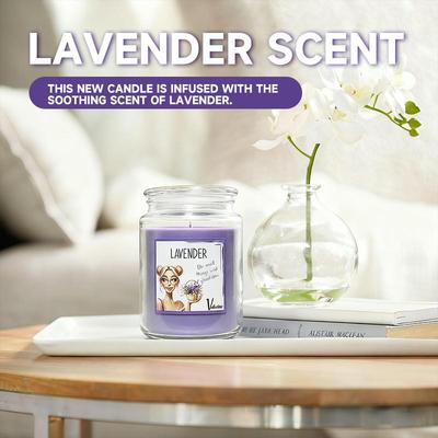 Lavender Scented Candles - Aromatherapy Candle with Crystals Inside,  Candles for Home Scented, Birthday Gifts Valentines Day Candle.