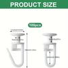 50/100pcs Curtain Track Mute Slider Plastic Curtain Hook Room Shower Curtain Hanging Hook Curtain Replacement Parts