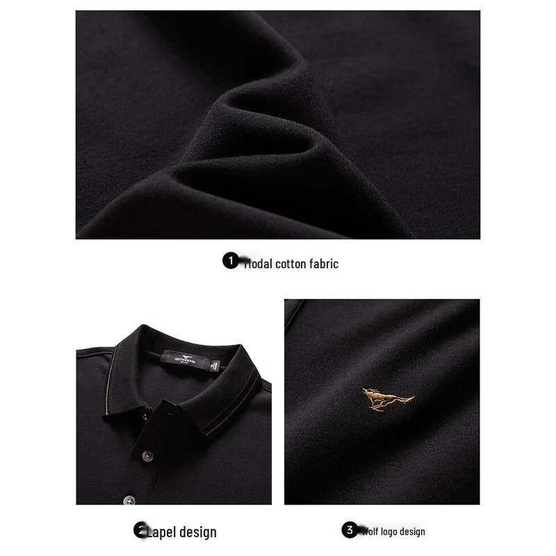 SEPTWOLVES Men's Soft Warm Casual Long Sleeve Polo Shirt