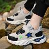 PU Leather Sport Shoes For Boys Girls Fashion Teenager Kids Sneakers Lace Up Buckles Anti-Slip Soft-Soled Running Shoes Children