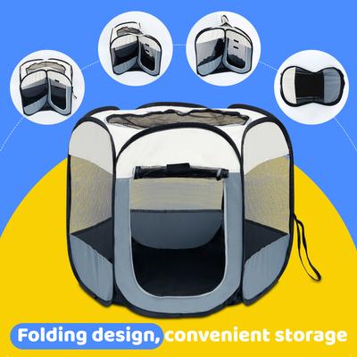 Foldable Portable Small Pet Cage Tear Resistant Breathable Crate Tent With Mesh Top and Window For Dog Hamster Rabbit Guinea Pig