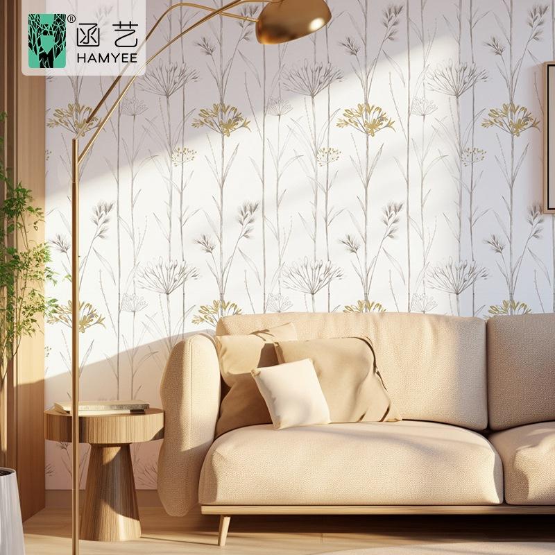 Klebefolie für die Wand - Wasserdichte PVC-Blumenmuster, Verdickte Selbstklebende Heimdekoration, Hintergrund für Schlafzimmerabtrennung