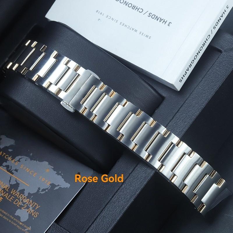 21 22mm Solidny Zakrzywiony Pasek do Mido Commander Chain m021431A Pasek ze Stali Nierdzewnej m021407 2 Generacja Męski Pasek do Zegarka Sternika